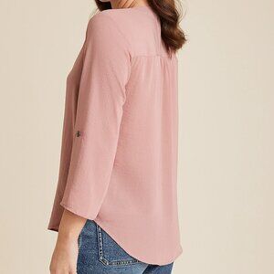 Maurices 3/4 Sleeve Lightweight Blouse Mauve Pink Size Medium